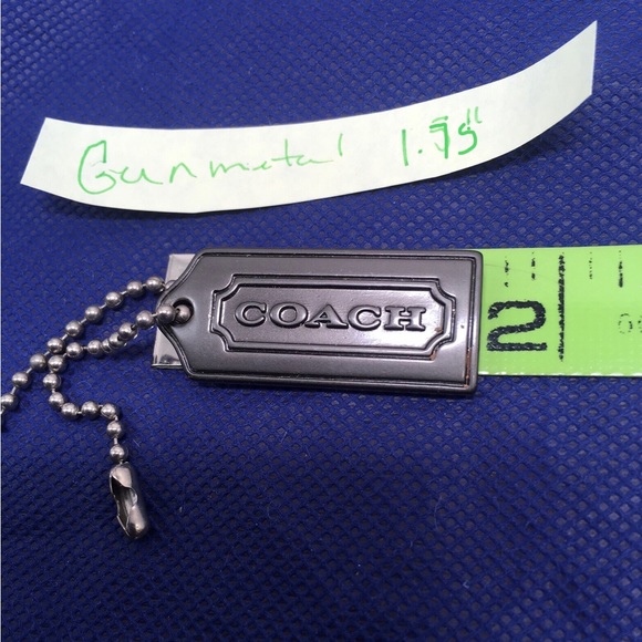 COACH GUNMETAL SILVER METAL CHARM KEY FOB 1.75″ Bag Charm - Picture 6 of 6